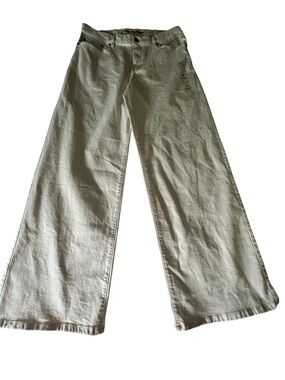 Lucky Brand Off-White Mid Rise Wide Jeans size 12 / 31 NWT